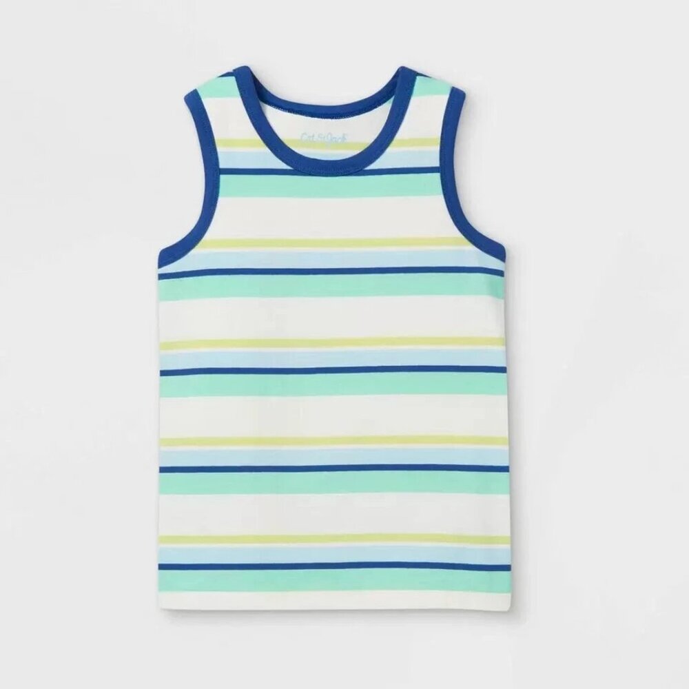 Cat & Jack Toddler Boys' Striped Knit Tank Top Size 5T